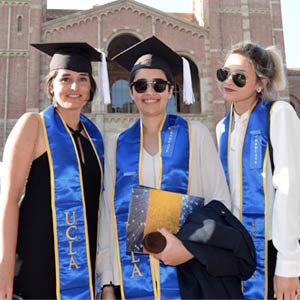 Three graduating females
