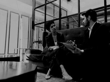 Two people having a conversation