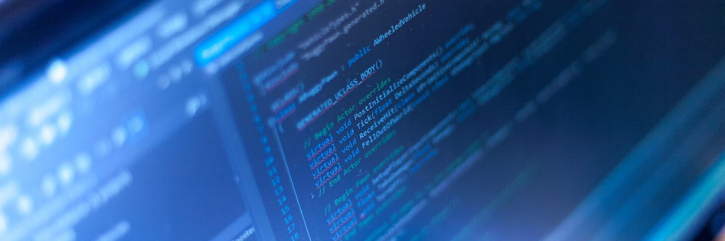 programming on a computer screen