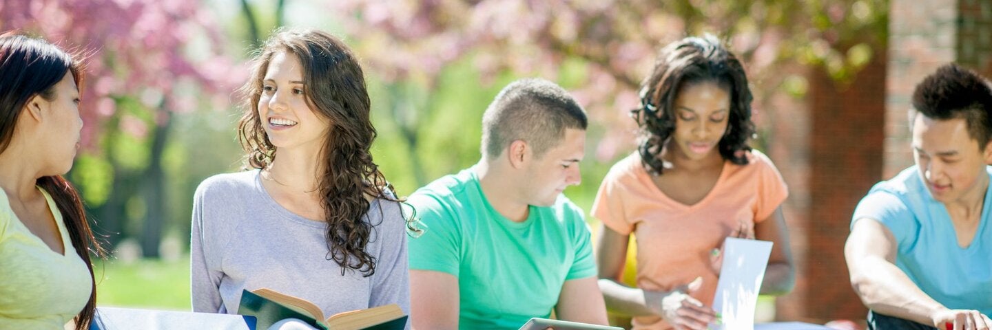 international students on campus