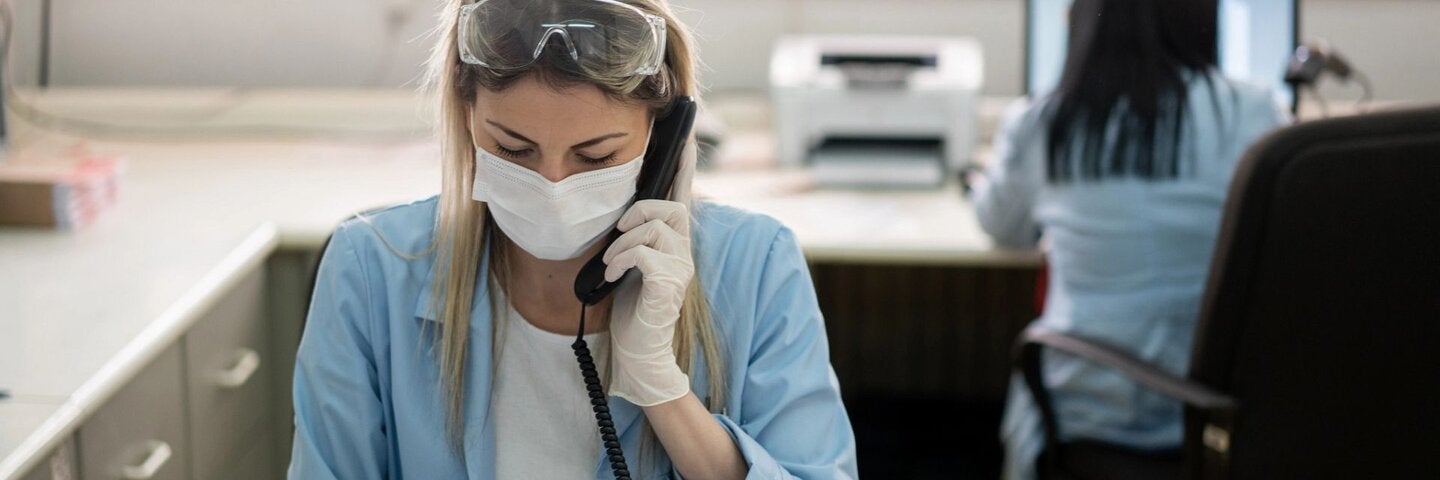 person wearing a mask