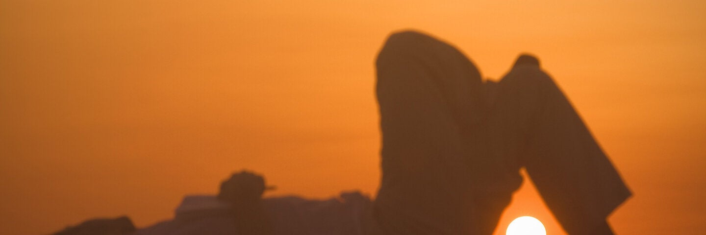 writer taking a brake to ponder the sunset