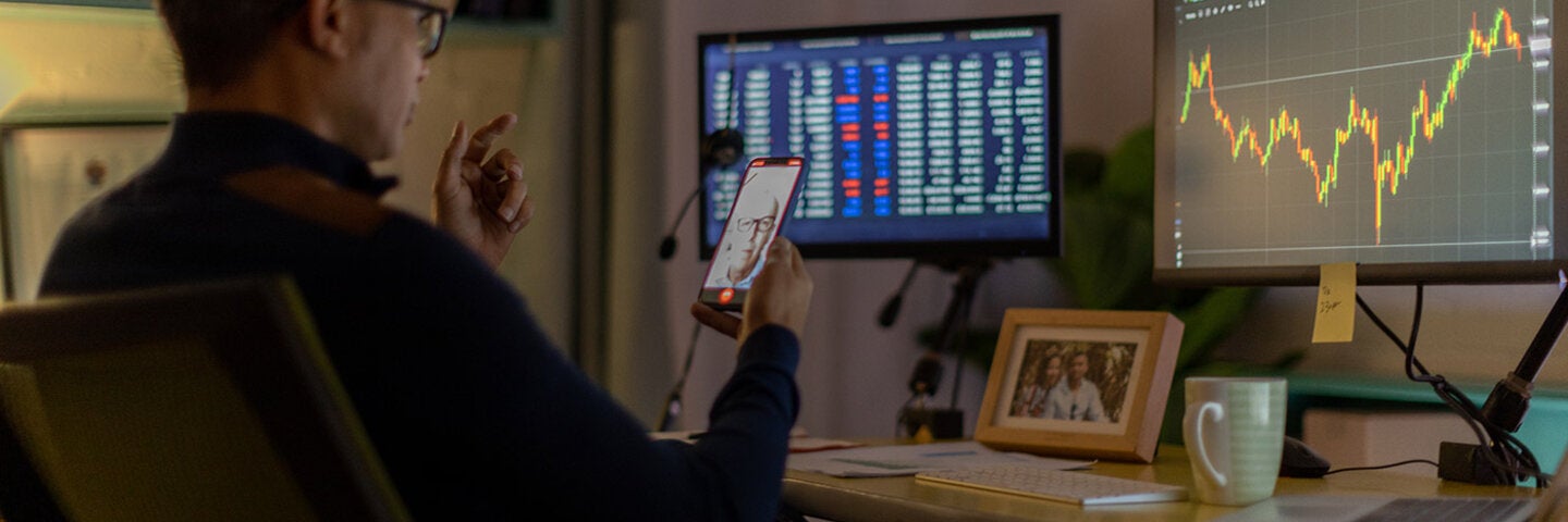 phone meeting with financial expert