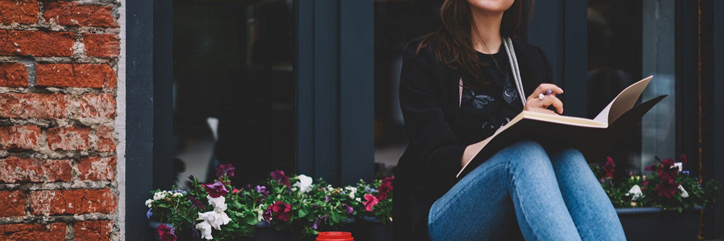 woman thinking of her next idea