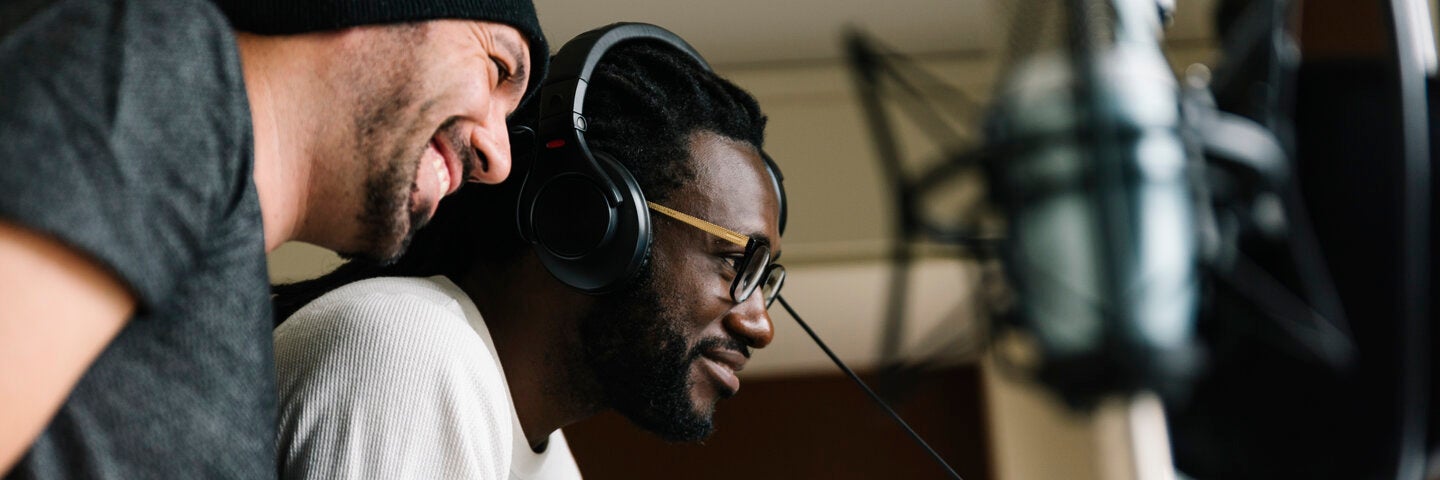 Person supervising music production