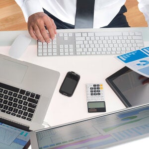 keyboard and spreadsheets